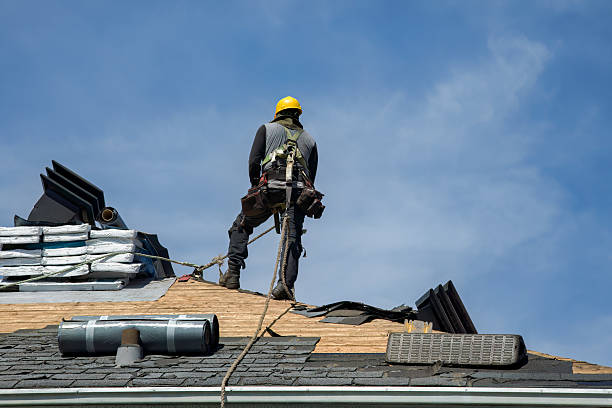 Professional Gutter Installation technician working in Yelm, WA